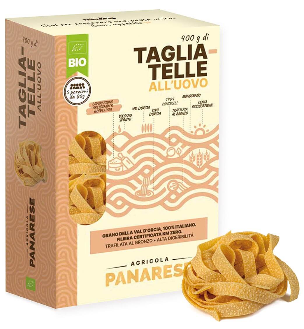Tagliatelles toscanes biologiques de qualité supérieure All'Uovo