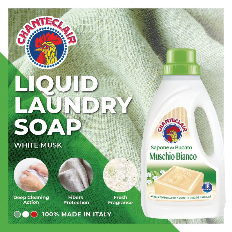 Détergent à lessive liquide parfum musc blanc (38,9 fl oz | 1150 ml)