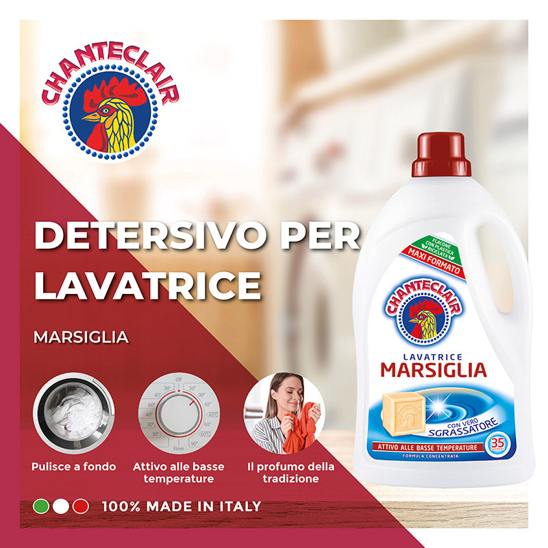 Marsiglia Détergent à lessive liquide avec dégraissant (38,9 fl oz | 1150 ml)