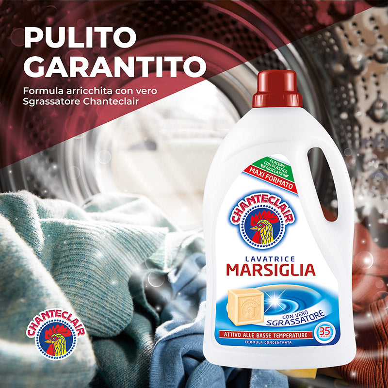 Marsiglia Détergent à lessive liquide avec dégraissant (38,9 fl oz | 1150 ml)