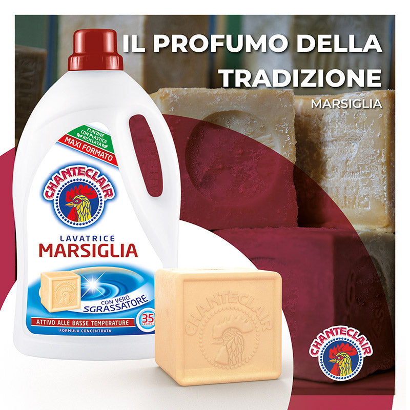 Marsiglia Détergent à lessive liquide avec dégraissant (38,9 fl oz | 1150 ml)