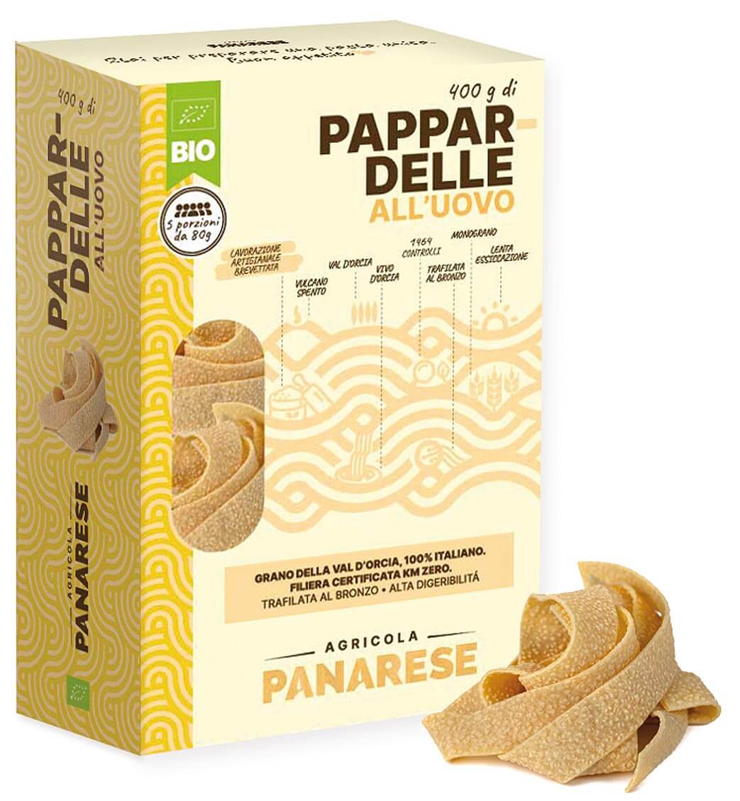 Pappardelle toscane biologique de qualité supérieure All'Uovo
