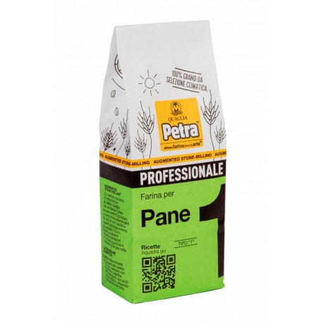 Farine professionnelle moulue sur pierre Petra 1 à partir de blé italien certifié à 100 % - Pain et desserts au levain