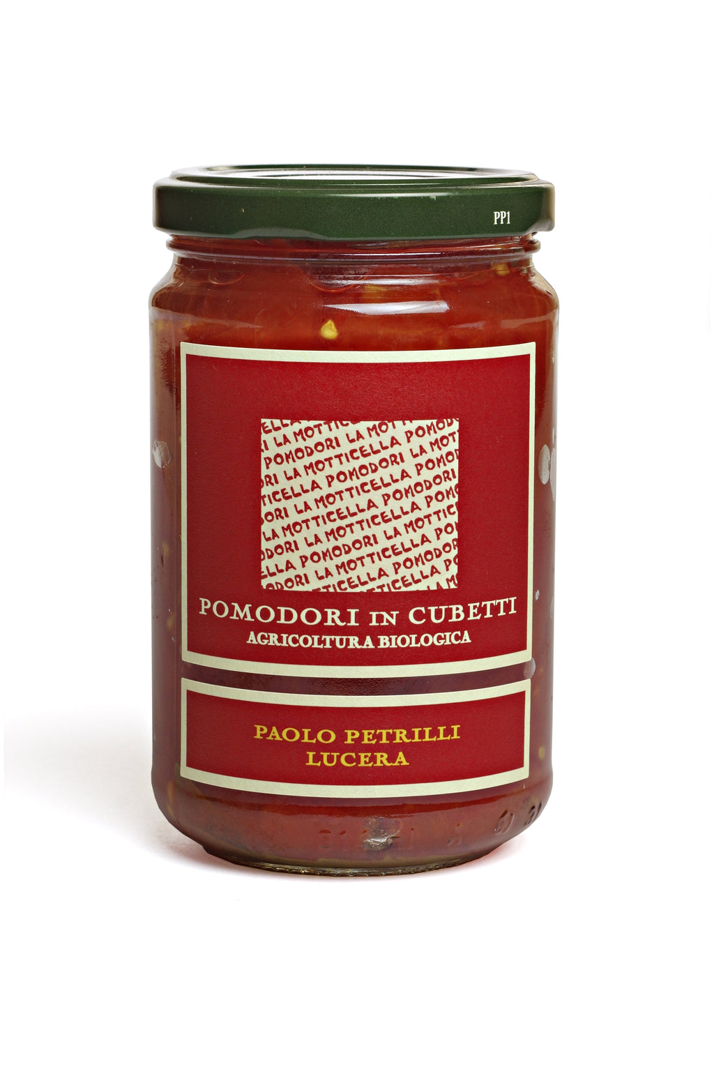 Tomates orgánicos cortados en cubitos (Pomodori Cubettati)
