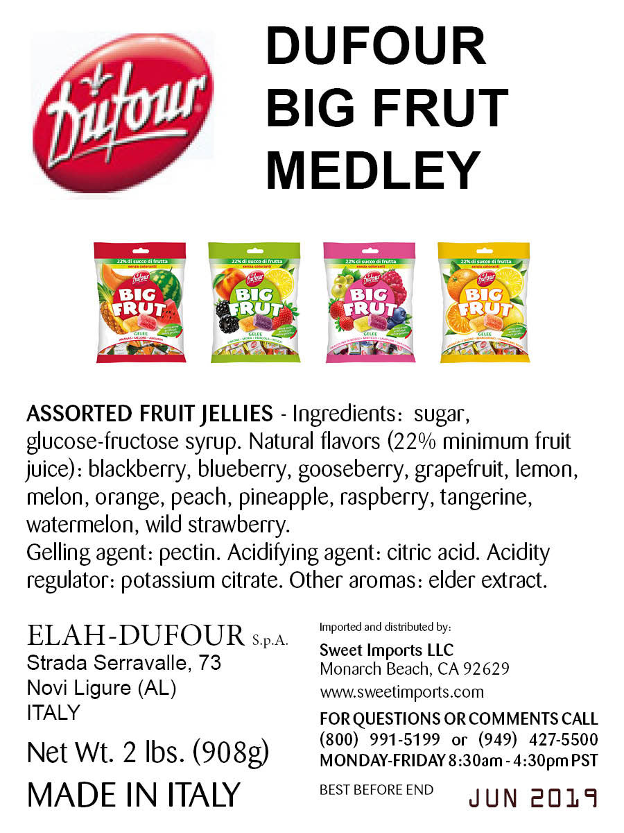 Jaleas de Frutas Big Frut Todos los Sabores Surtidos