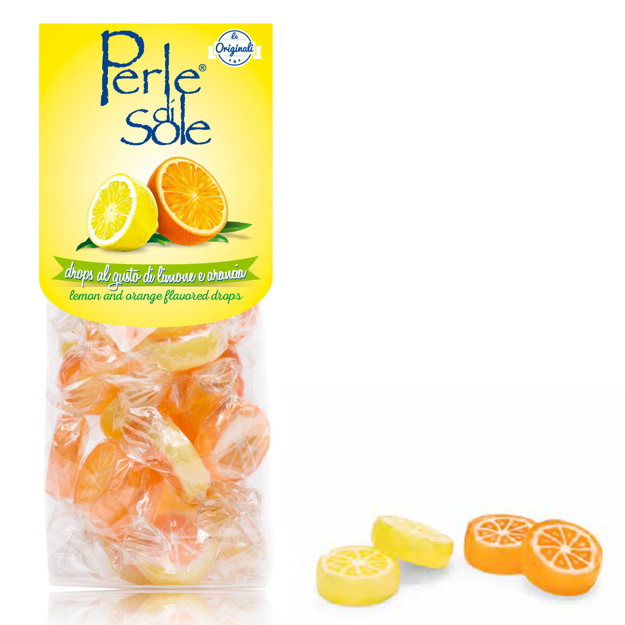 Bonbons durs aux tranches de citron et d'orange