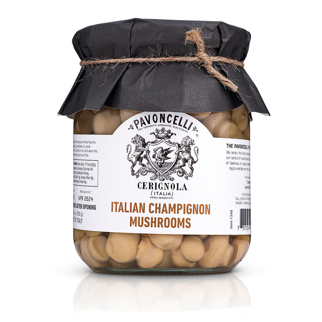 Champignons entiers marinés