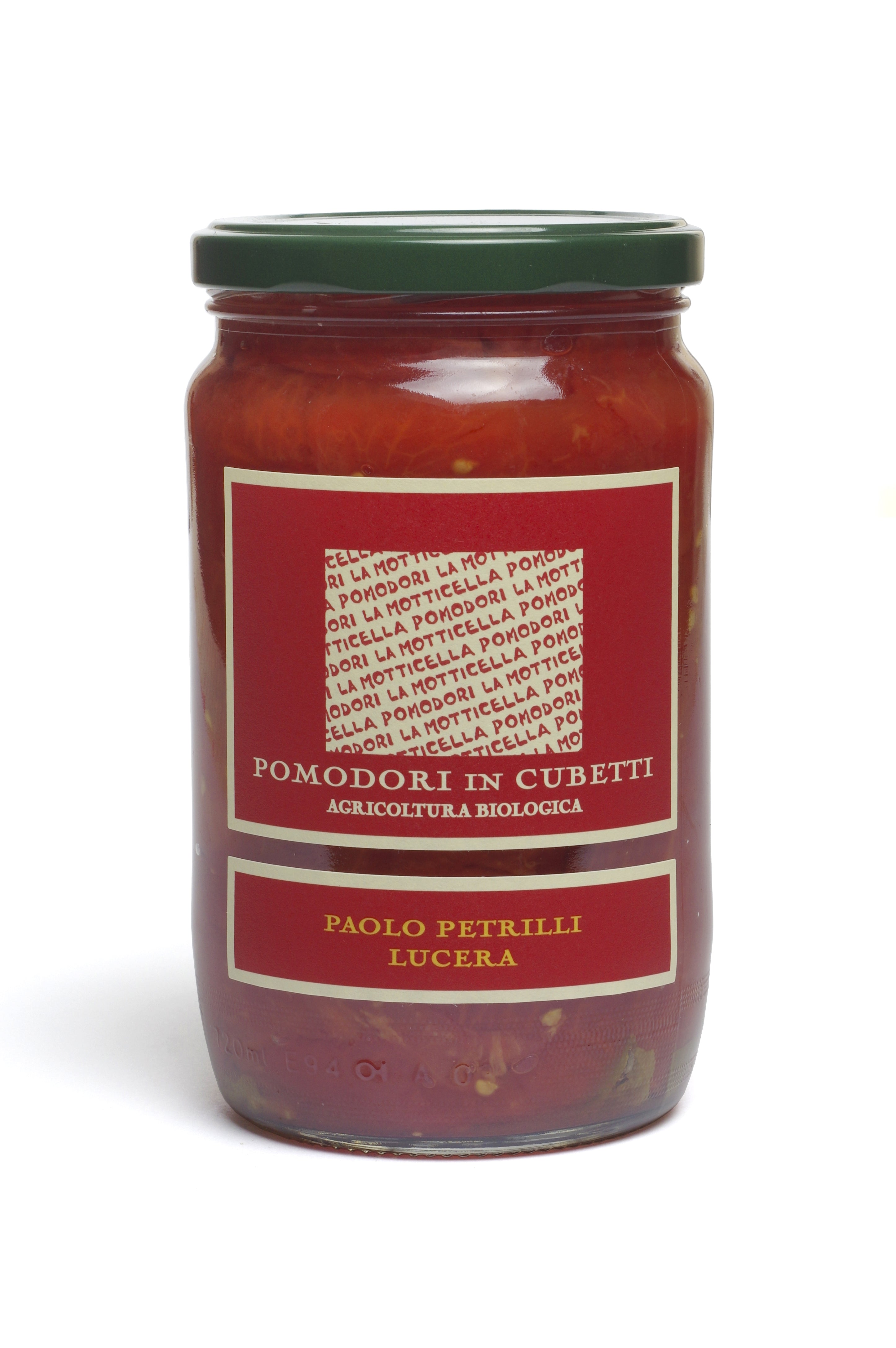 Tomates orgánicos cortados en cubitos (Pomodori Cubettati)